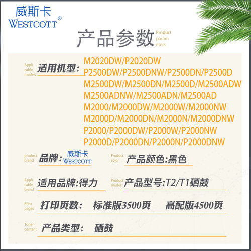 顺丰适用T1 T2 T2s得力m2000dw硒鼓m2500d墨粉M2020 P2020/2500/2000/2005 DNW DN ADW ADNW ADN AD W NW碳粉 - 图1