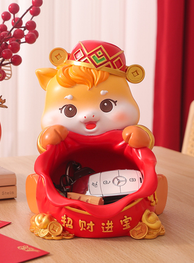 马年吉祥物福袋玄关钥匙收纳摆件