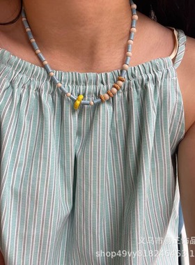 清新淡雅 粘土感可爱可移动黄色花朵夏日清爽童趣亲子链