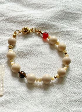 法式高级复古感项链个性配色独特设计钛钢不掉色