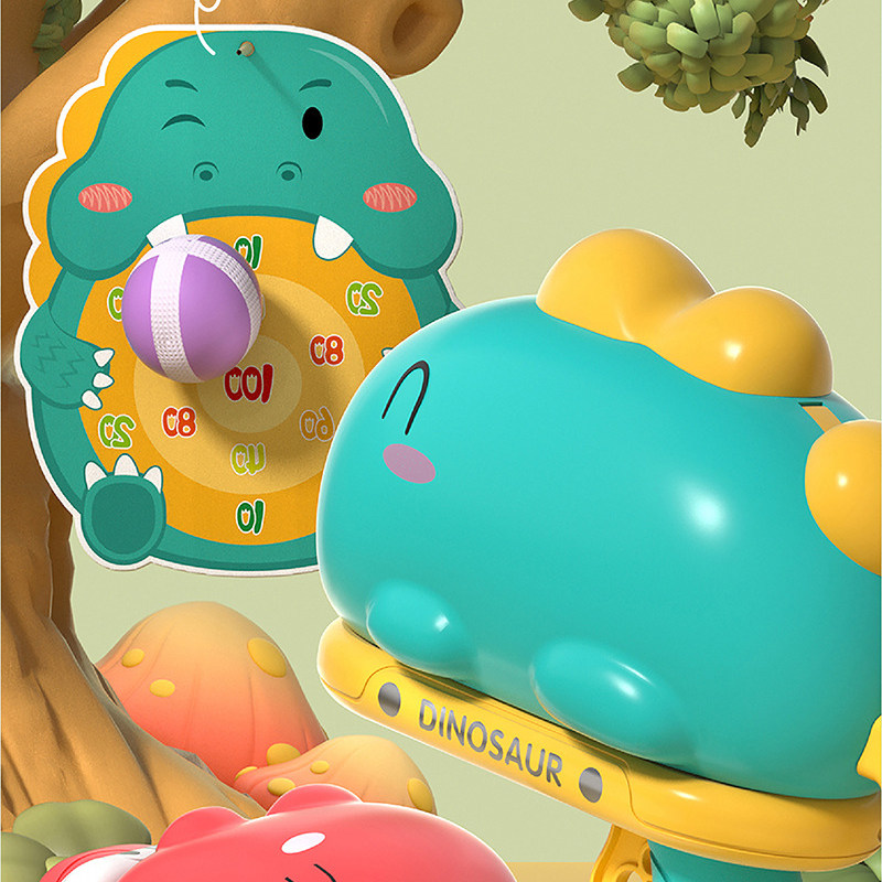 恐龙球球枪标靶弹射宝宝室内粘粘球 佰滕母婴球类玩具/球类运动