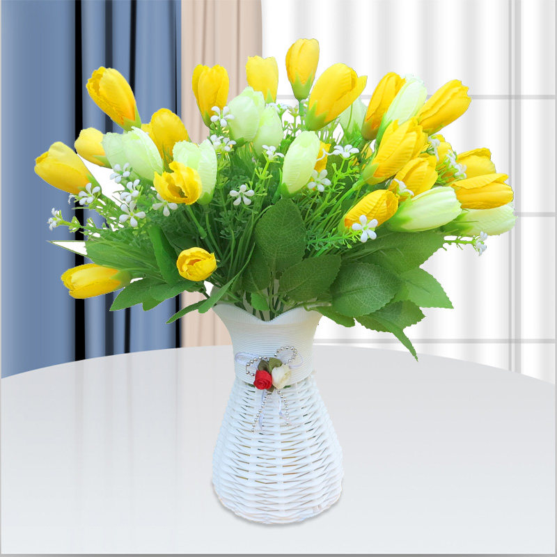 郁金香仿真花室内家居摆设餐桌摆件客厅塑料插花束电视柜盆栽装饰,淘宝优惠券,粉丝福利购,淘宝优惠卷
