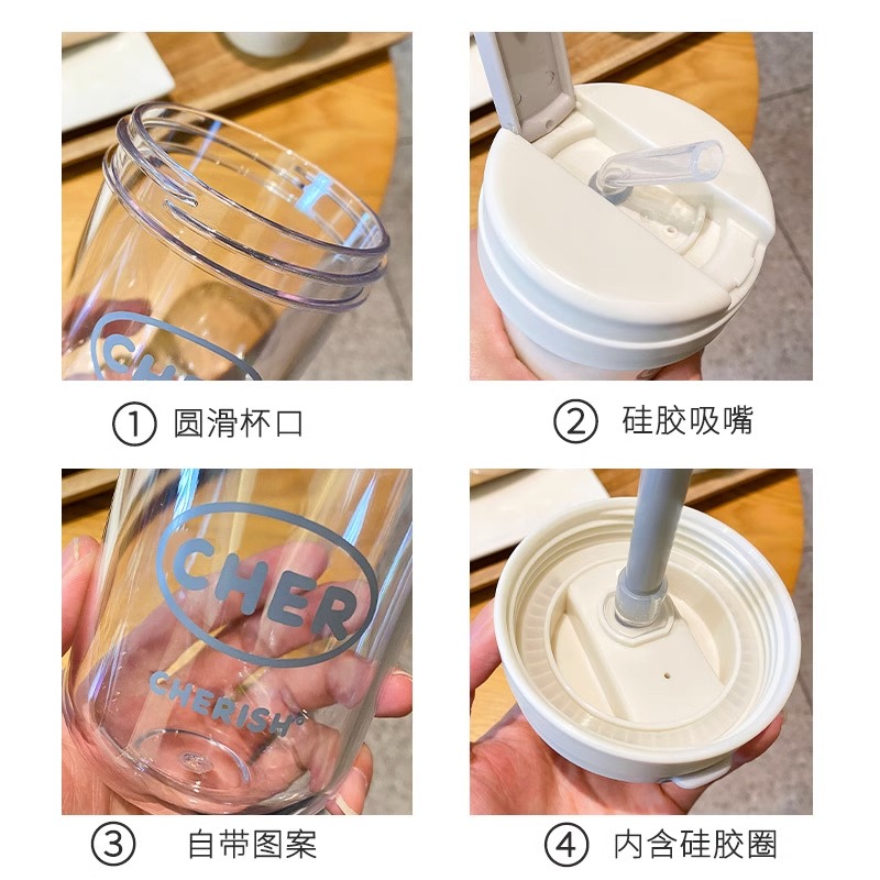 豆浆杯家用便携外带上班族带盖迷你牛奶吸管粥杯耐热高温早餐杯蔓