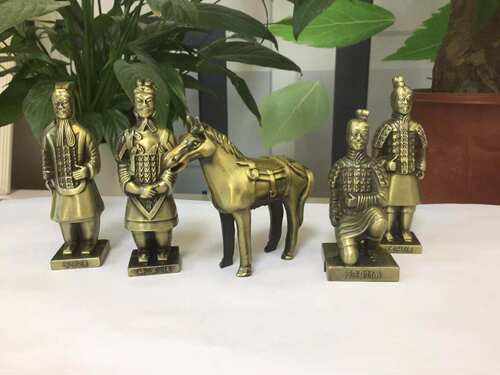 兵马俑摆件陕西特色工艺品金属创意出国礼品送老外西安旅游纪念品 - 图1