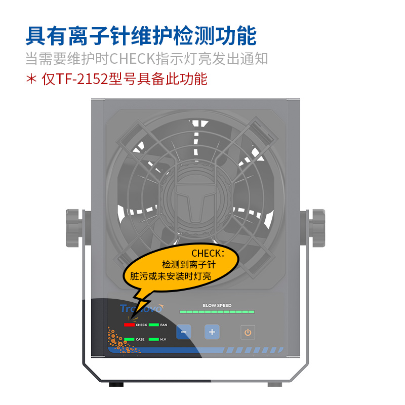 TRONOVO埃用TF2151高频离子风机除静电风扇工业设备静电消除器