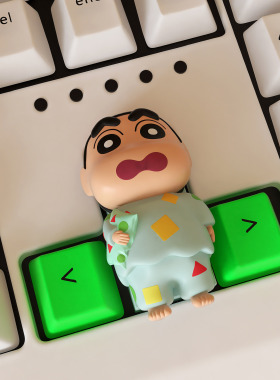 新款蜡笔小新创意个性树脂3d立体机械键盘键帽圆润不咯手五面装饰