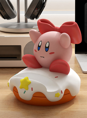 2024新款可爱星之卡比桌面手机支架底座便携床头多功能装饰品摆件
