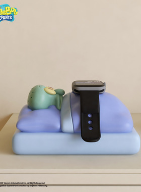 适用于苹果S9applewatch手表充电支架充电座艺术家章鱼哥装饰摆件