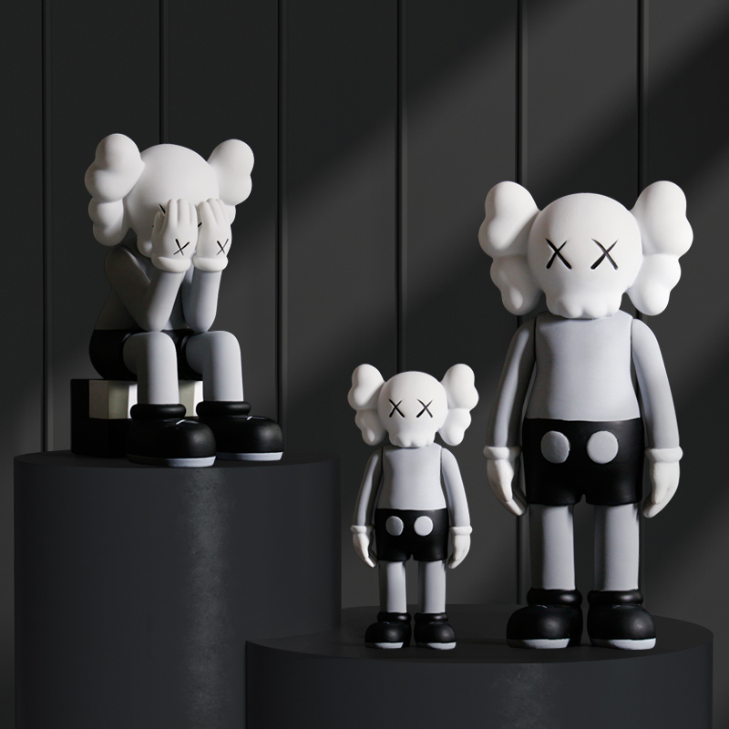 网红礼物潮牌暴力熊小芝麻街公仔家居客厅酒柜电视柜装饰品大摆件 - 图2