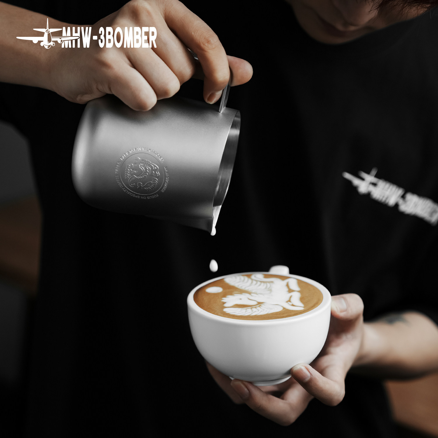 MHW-3BOMBER轰炸机FF拉花缸 梁凡咖啡拉花杯打奶缸拉花专用咖啡杯,淘宝优惠券,粉丝福利购,淘宝优惠卷