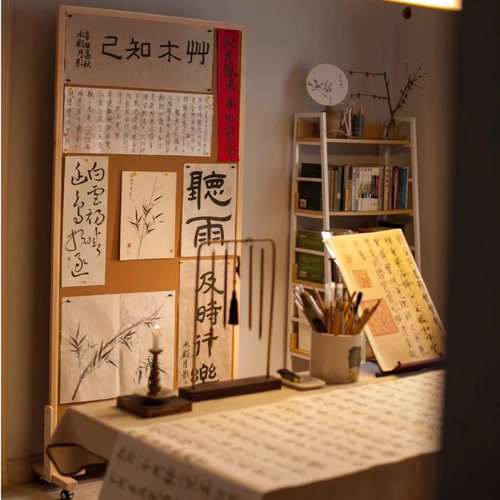 落地立式移动软木板照片墙可移动留言板灵感板展示板创意色样板陈列提示墙服装工作室拍摄拍照直播背景板 - 图1