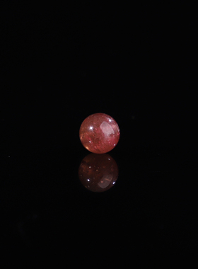 天然红色碧玺6.6mm单珠一物一图