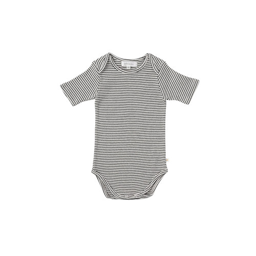 benebene韩国童装秋季新款男女宝宝纯棉短袖连身衣婴儿针织爬服 - 图0