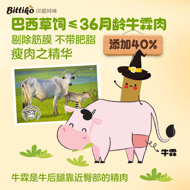 贝爱其味高钙高蛋白牛肉肠经典牛肉肠15支总肉含量≥80%,淘宝优惠券,粉丝福利购,淘宝优惠卷