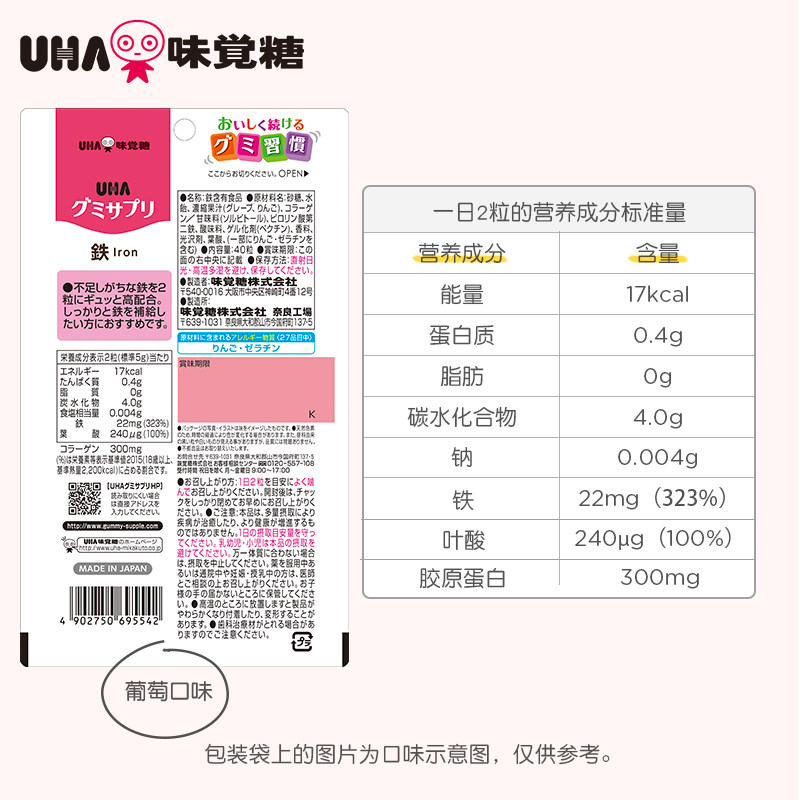 uha【悠哈】味觉糖日本进口营养软糖 UHA悠哈海外糖果