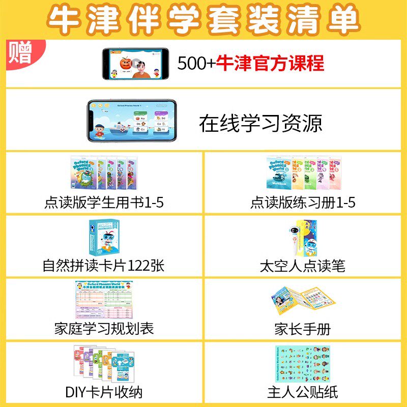 【点读版】牛津自然拼读教材新版 Oxford Phonics World 1/2/3/4/5级别APP幼少儿英语启蒙OPW教材小学英语自然拼读发音phonics教材