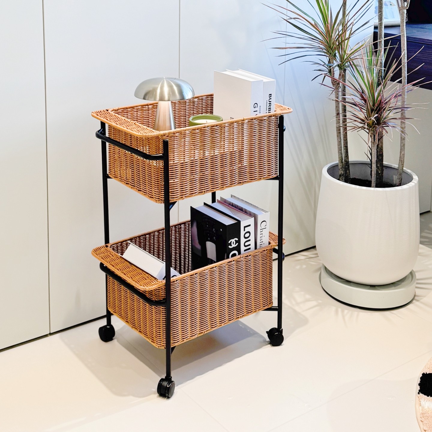 置物架零食收纳架推车落地移动卧室多层推拉储物卫生间浴室收纳筐