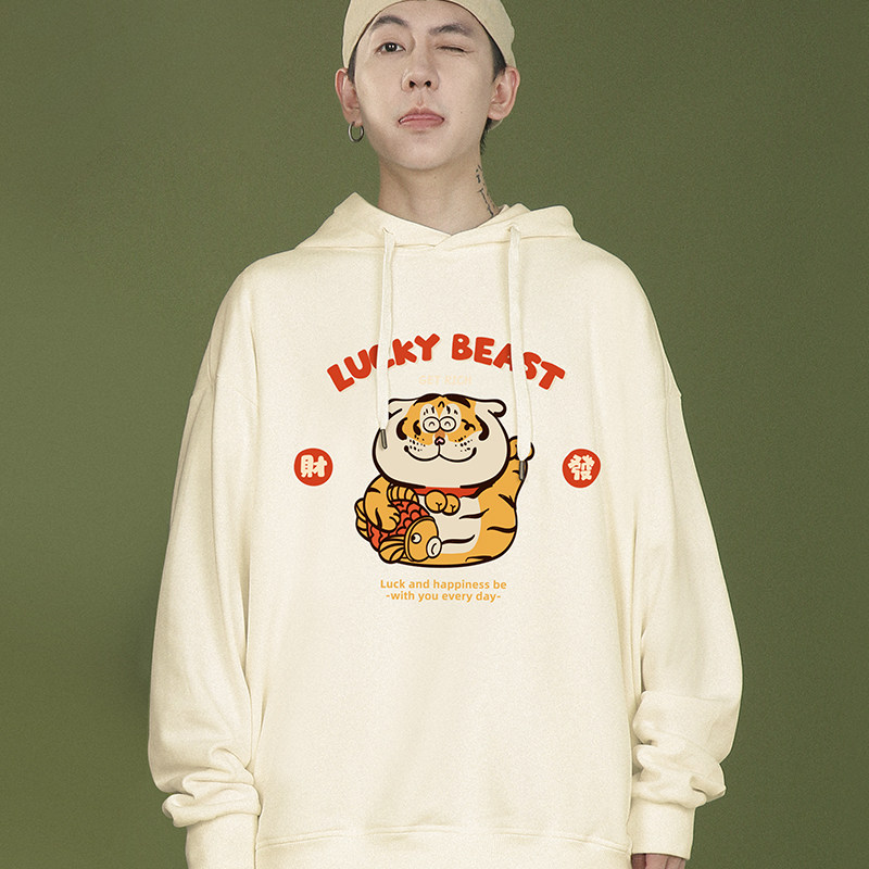 原创潮牌卡通小老虎情侣冬季潮卫衣 evapanda卫衣