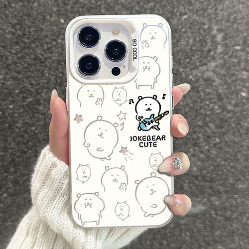 自嘲熊手机壳适用于苹果17华为mate60卡通pura80可爱iPhone16promax创意14小米15spro彩银nova13超好看p70/12 - 图0
