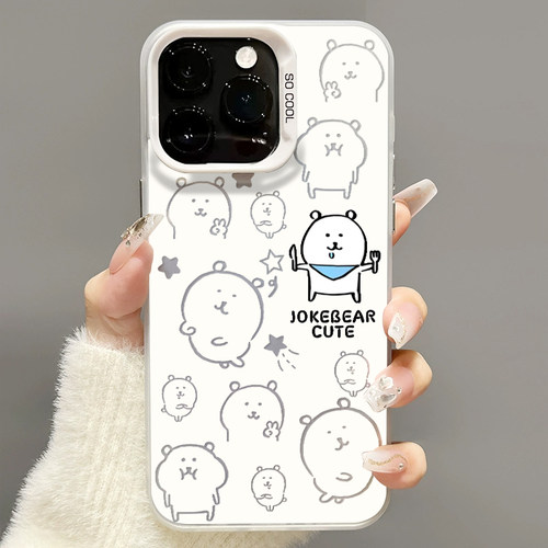 自嘲熊手机壳适用于苹果17华为mate60卡通pura80可爱iPhone16promax创意14小米15spro彩银nova13超好看p70/12 - 图3