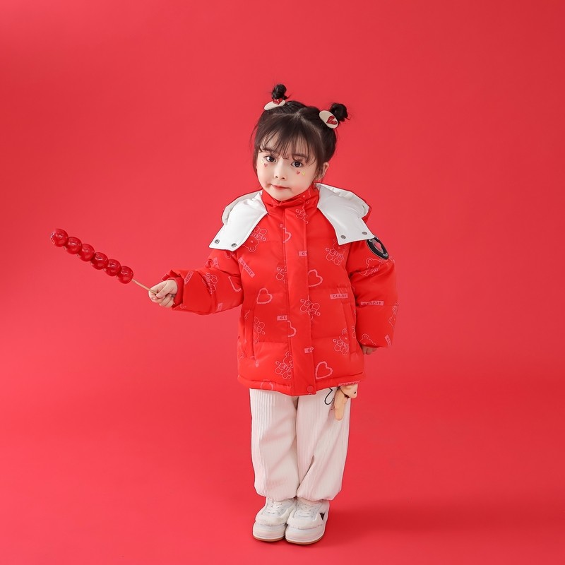 【年服系列】女童羽绒服冬季2026新款儿童洋气女宝宝新年加厚外套,淘宝优惠券,粉丝福利购,淘宝优惠卷