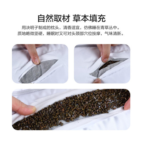 水星家纺决明子枕头抗菌荞麦枕芯宿舍呵护颈椎男单双人家用一对装 - 图2