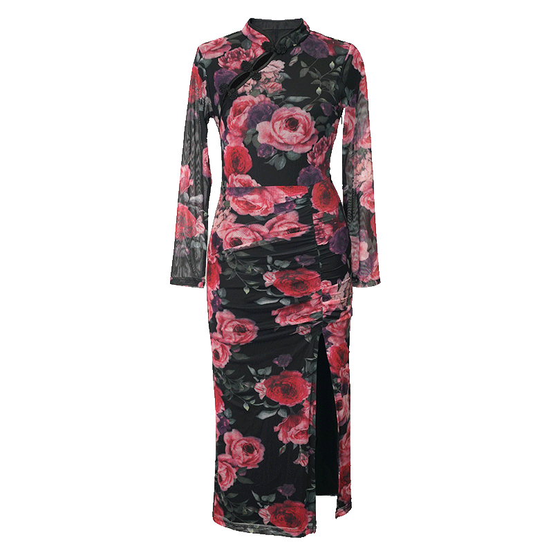 欧洲站年轻款高端气质改良连衣裙 ruuhee旗袍