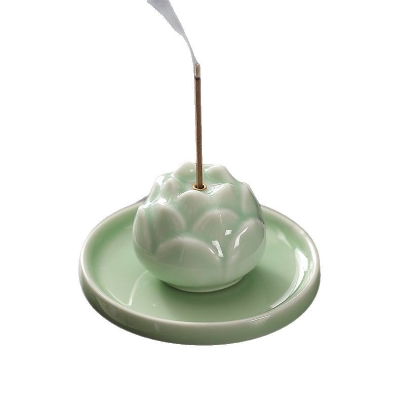 创意莲花线香香插底座插茶道香沉香薰炉摆件家用座室内香香檀香点,淘宝优惠券,粉丝福利购,淘宝优惠卷