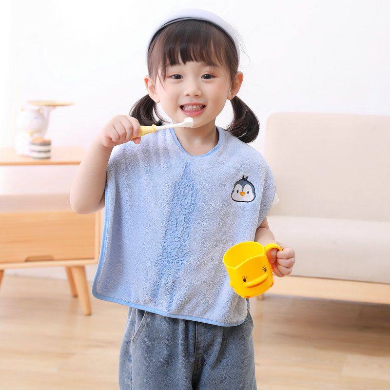 新品 儿童洗漱巾洗脸围嘴刷牙防水围兜多功能毛巾宝宝擦脸不湿衣,淘宝优惠券,粉丝福利购,淘宝优惠卷