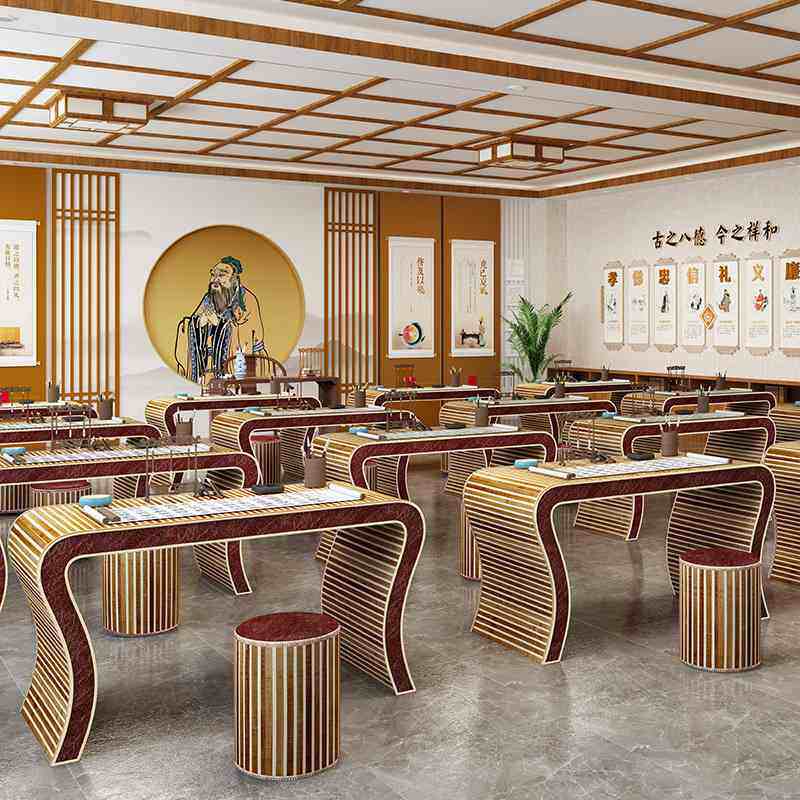 国学桌新中式仿古实木学习培训古典子辅导班课桌椅桌围棋桌子书画,淘宝优惠券,粉丝福利购,淘宝优惠卷