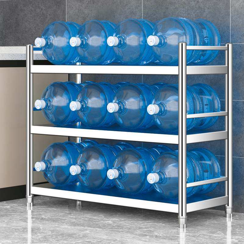 厨房不锈钢置物架微波炉架烤箱架锅架收纳落地多层货架围栏款货架,淘宝优惠券,粉丝福利购,淘宝优惠卷