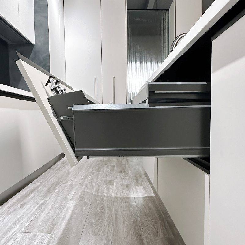 厨房碗碟收纳篮抽屉式锅具调味收纳置物架三层倾斜沥水碗篮抽中抽,淘宝优惠券,粉丝福利购,淘宝优惠卷