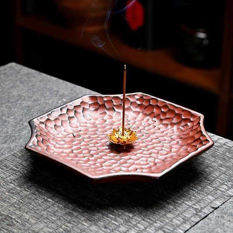 大号 荷花陶瓷香盘香炉盘香线香香插底座托盘家用中式插香香托,淘宝优惠券,粉丝福利购,淘宝优惠卷