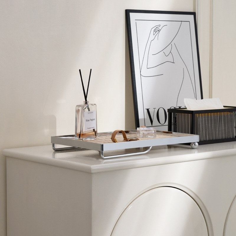 桌面玄关入户长方形皮质钥匙首饰收纳香薰护肤托盘水杯盘化妆品,淘宝优惠券,粉丝福利购,淘宝优惠卷