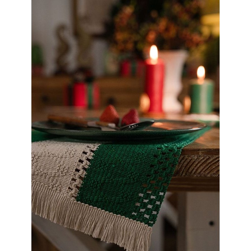 圣诞节棉麻编织桌旗美式法式长条桌布装饰餐垫餐桌斗柜桌垫布茶旗,淘宝优惠券,粉丝福利购,淘宝优惠卷