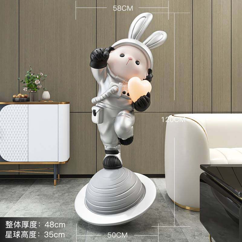 2024兔年乔迁礼物大型宇航兔客厅落地摆件电视柜沙发旁家居装饰品,淘宝优惠券,粉丝福利购,淘宝优惠卷