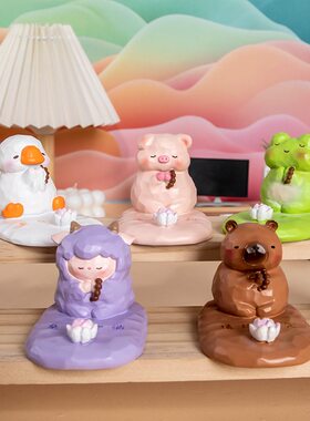 可爱喜气莲莲手机支架支架桌面家居摆件佛平板树脂摆件手机批发系