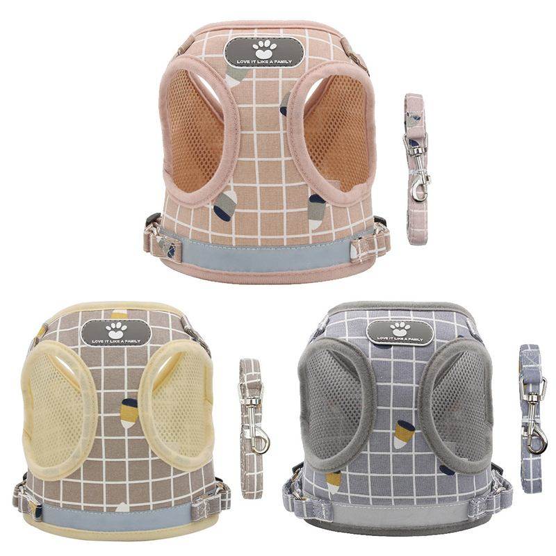 跨境宠物牵引绳背心式猫咪宠物用品批发防背带猫咪挣脱胸牵引绳,淘宝优惠券,粉丝福利购,淘宝优惠卷