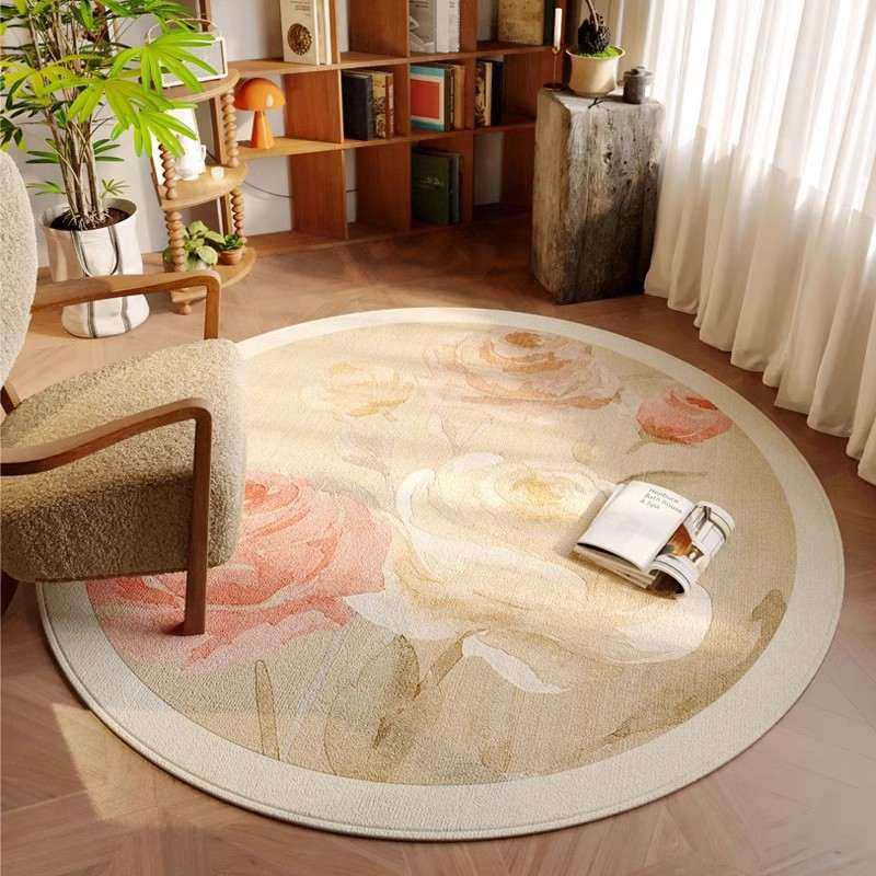 圆形地毯复古高级椅子地圆垫沙发转椅书房垫子梳妆台卧室摇椅型,淘宝优惠券,粉丝福利购,淘宝优惠卷
