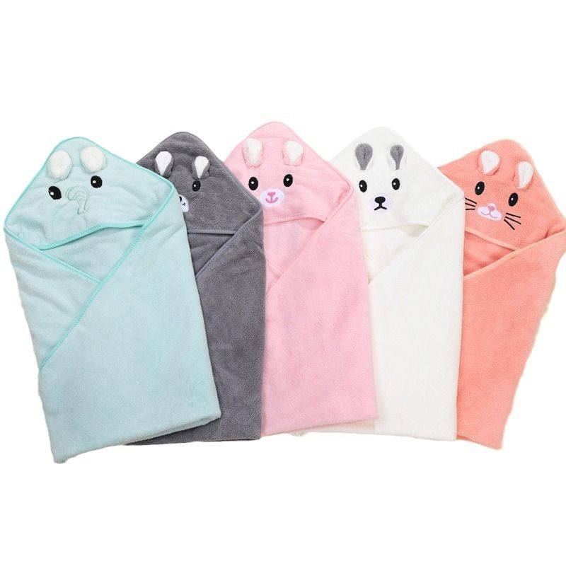 新品 珊瑚绒儿童浴巾新生儿洗澡速干抱被宝宝连帽斗篷加厚卡通儿,淘宝优惠券,粉丝福利购,淘宝优惠卷