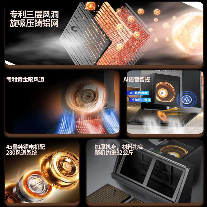 大吸力抽油烟机油烟分离顶吸式自动清洗厨房吸油机侧吸智能油烟机,淘宝优惠券,粉丝福利购,淘宝优惠卷