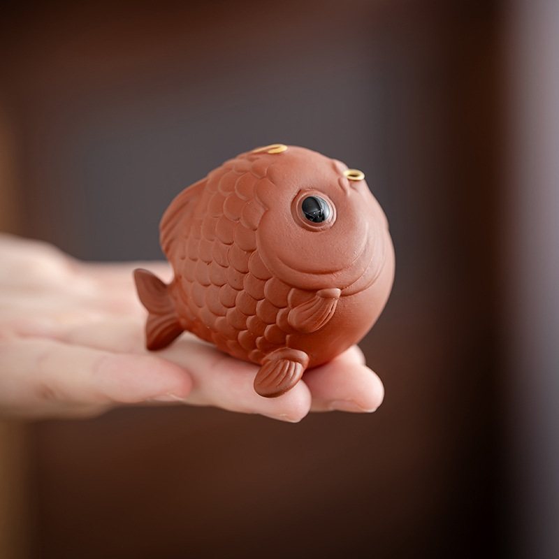 紫砂招财锦鲤香插家用创意线迷你室内宠香香炉摆件香座养可薰炉茶,淘宝优惠券,粉丝福利购,淘宝优惠卷