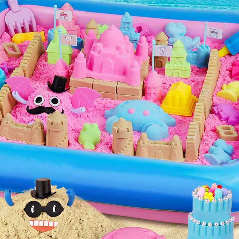 儿童太空玩具沙套装彩色沙子粘土沙魔力橡皮泥安全益智健康游乐场,淘宝优惠券,粉丝福利购,淘宝优惠卷