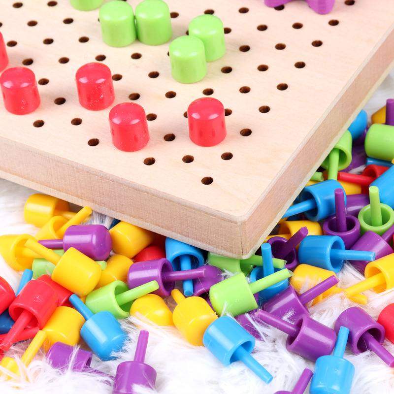 飞行棋蘑菇钉插珠大智力拼图男女孩号插拼益积木儿童玩具,淘宝优惠券,粉丝福利购,淘宝优惠卷