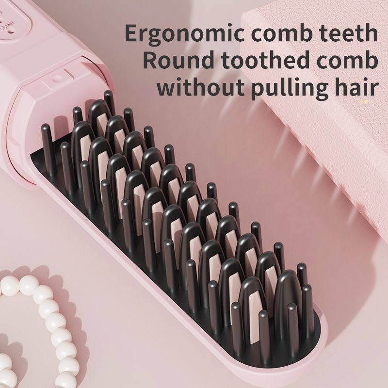 新款负离子电动直发梳便携发棒干伤无线夹板湿两用卷发不蓬松神器,淘宝优惠券,粉丝福利购,淘宝优惠卷