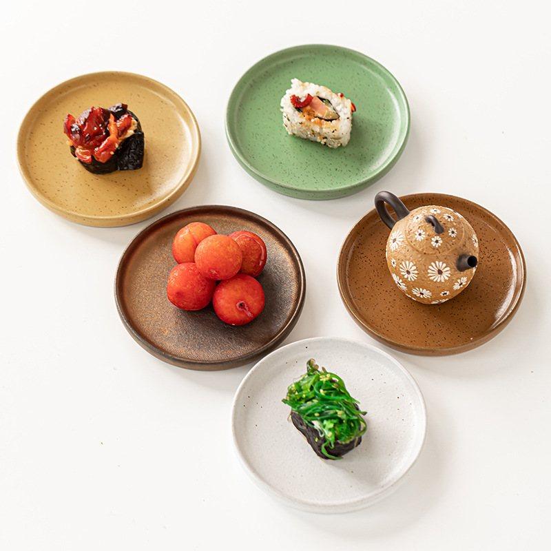 玖田烧粗陶吐餐具碟特色值高冷菜凉菜陶瓷复古酒店颜骨小吃碟子盘,淘宝优惠券,粉丝福利购,淘宝优惠卷