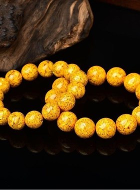 天然雄黄晶体朱砂手串男女款本命年手链转运珠保平安护身符2023新