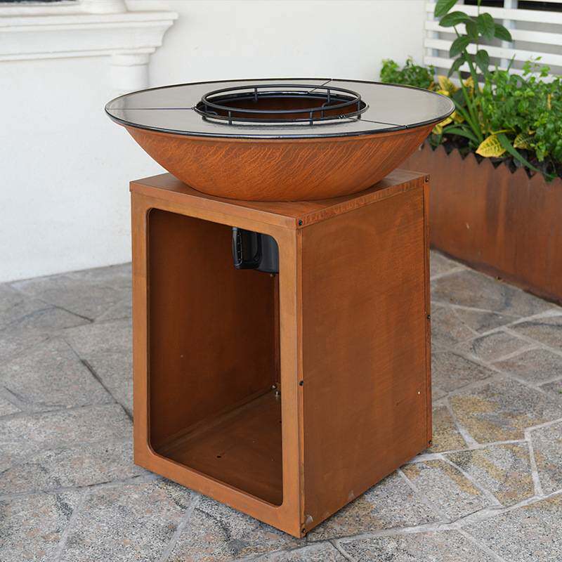 跨境生锈款燃木火炉铸铁煎板耐候钢暖炉庭院烧烤取暖炉花园火坑,淘宝优惠券,粉丝福利购,淘宝优惠卷