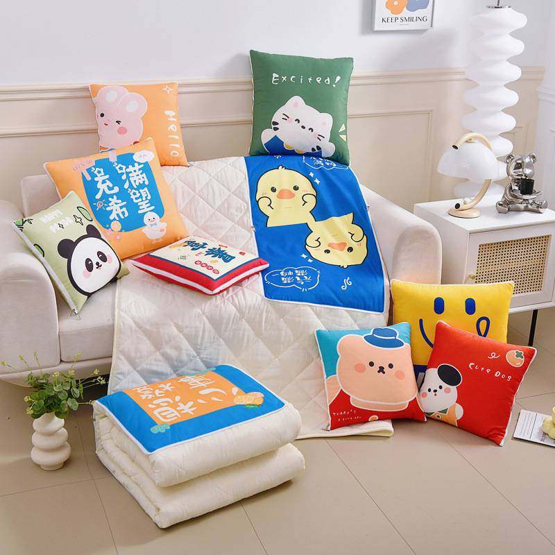 新品 马年礼物多功能二合一抱枕被四季车载午睡靠垫广告礼品两用,淘宝优惠券,粉丝福利购,淘宝优惠卷