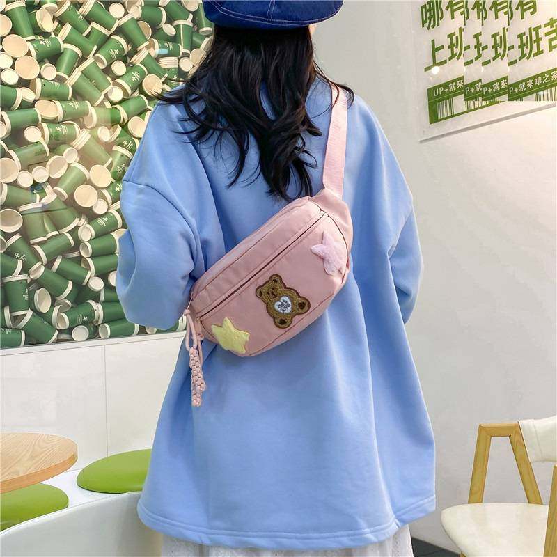 新品 秋季新款时尚百搭网红洋气简约学生大容量女士胸包腰包斜挎,淘宝优惠券,粉丝福利购,淘宝优惠卷